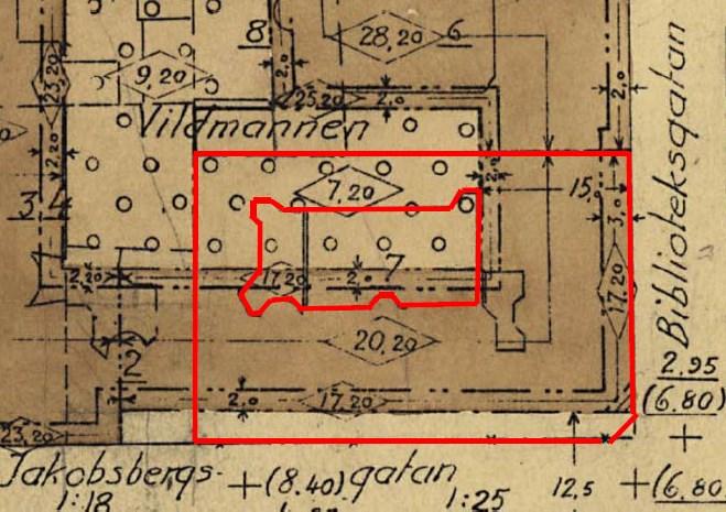 Sida 7 (9) Gällande plan Stadsplan Pl 2112A (fastställd 1940-01-19) Planen omfattar kvarteren Vildmannen och Sumpen samt del av kvarteret Bocken.