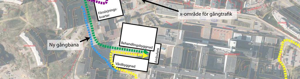 De tillkommande ambulanstransporterna på Jägargatan bedöms bli ca 115 stycken, dvs högst 230 fordonsrörelser per dygn. Flest ambulanstransporter sker på vardagar vid lunchtid, minst antal på nätter.