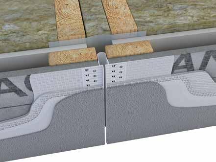 MONTERING PÅ STÅENDE ENKEL TRÄLÄKT Vertikal rörelsefog Vertikal träläkt, c/c högst 00 mm Mapetherm Profile