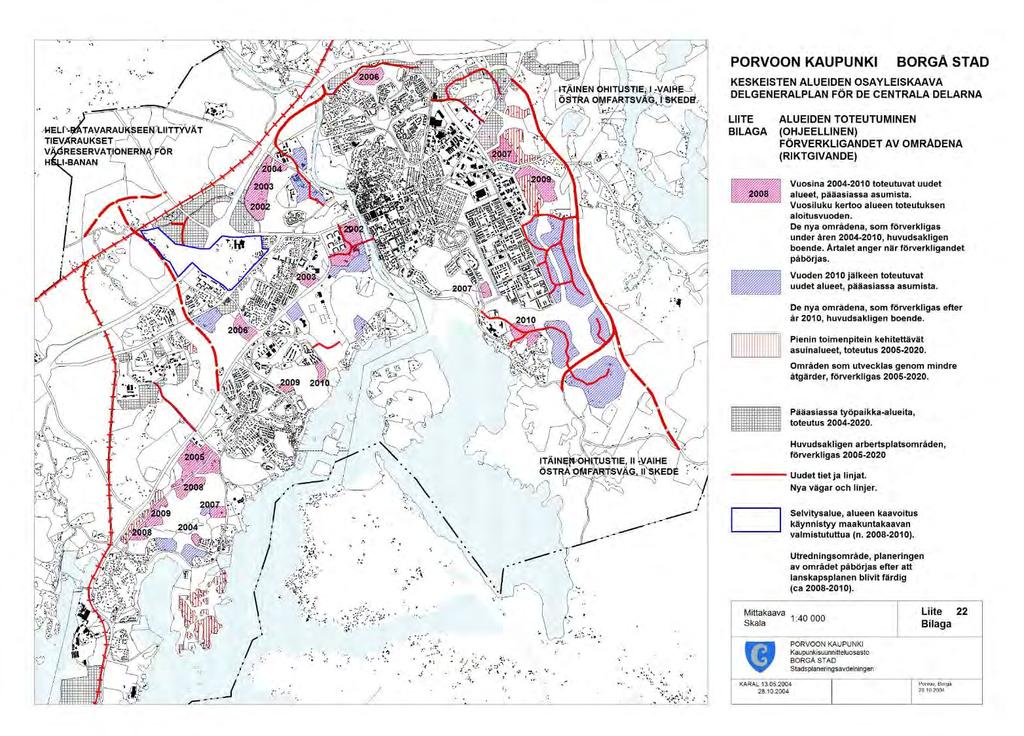 Delgeneralplanen för de centrala delarna