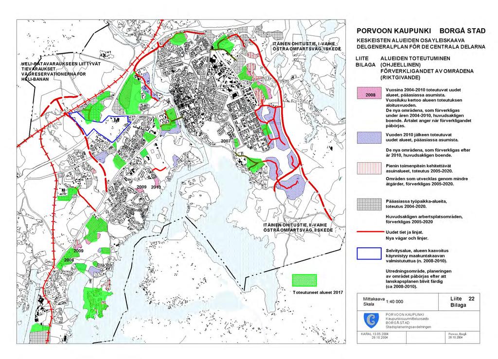 Delgeneralplanen för de centrala delarna läge i januari 2018 6