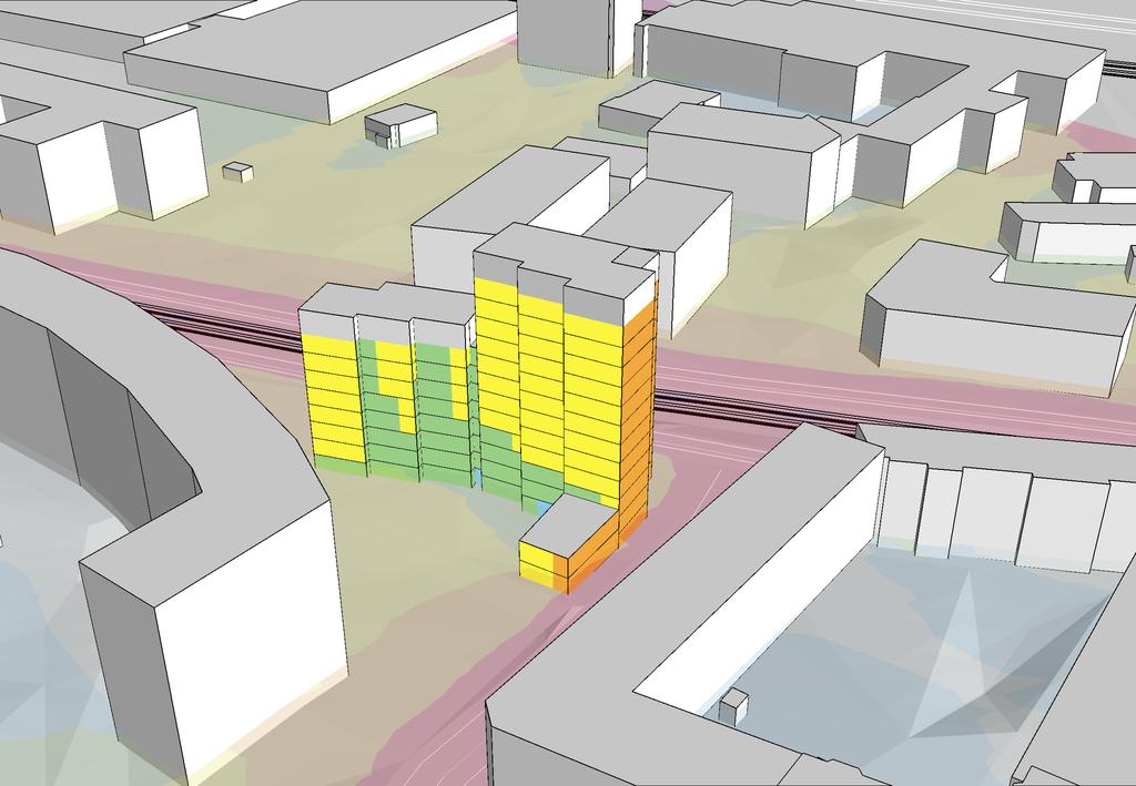 Bilaga 4 Fasadnivåer prognosår 2035 Vy från sydväst Göteborgs Stad Dp.