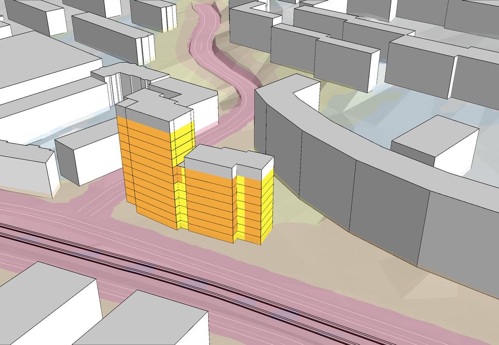 Bilaga 6 Fasadnivåer prognosår 2035 Vy från nordöst Göteborgs Stad Dp.