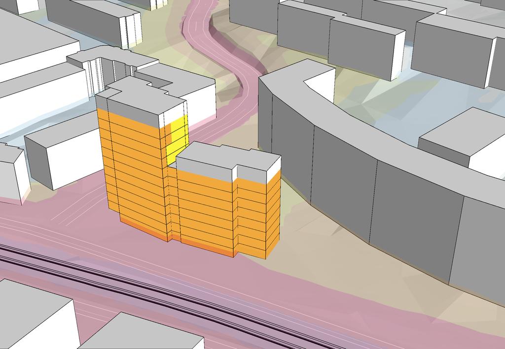 Bilaga 6 Fasadnivåer prognosår 2035 Vy från nordöst Göteborgs Stad Dp.