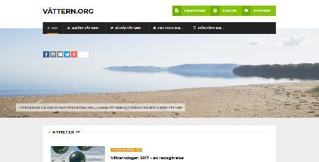 Under året har även föreningen Leader Vättern, Vätternvårdsförbundet samt Länsstyrelsernas fiskesamordning samlats kring gemensam sida www.vattern.org.