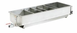 b HONE YHOUSE Silning 59 109196 Honungssump Honungssump i rostfritt stål som rymmer 300kg. Sumpen består av ett dubbelväggigt kar uppvärmt av en elpatron med termostat på 3 kw.