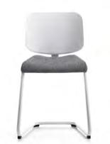 / MOV / WORK esign nya Sebton 2015/2016 dd stol Stativ av Ø22 mm lackerat eller förkromat stålrör. Sits av formpressat trä med gjuten svart polyuretan alt. klädd sits med gjuten kallskum.
