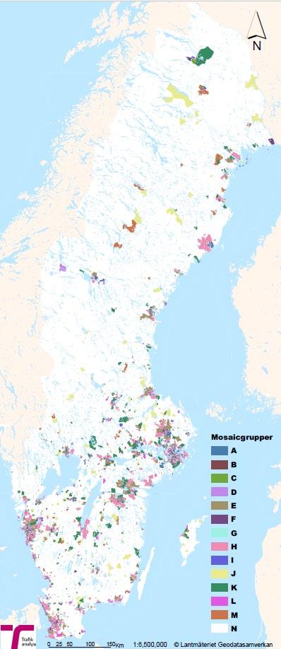 H - Etablerade och äldre medelinkomsttagarpar i villa med utflyttade eller äldre barn I - Medelålders och äldre par med goda inkomster i bostadsrättsägt boende i förort till de större städerna J -