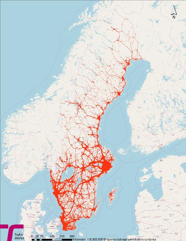 Befolkningen gör i genomsnitt 0,9 flygresor per person och år. Fjärdedelen med högst inkomster gör flest flygresor per person och år, 2,1 stycken.