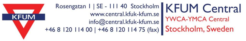 KFUK-KFUM Centrals stadgar antagna 2018-04-25 1 ÄNDAMÅL KFUK-KFUM Central är en förening för alla åldrar med ändamål att hjälpa barn och ungdomar att växa upp till demokratiskt skolade