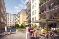 Kvarteret har två nybyggda hus i 7-8 våningar, tre Byggkostnad ombyggda hus från förra sekelskiftet i 3-5 våningar och ett friliggande nybyggt fyravåningshus på gården.