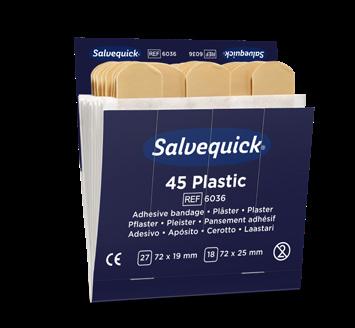 Salvequick Blue Detectable REF 490750 Sterilt universalförband med 4 funktioner, speciellt lämpligt för