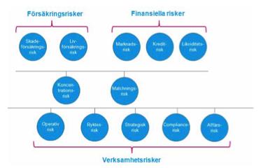 Figur 4: Folksams olika risker, Folksam