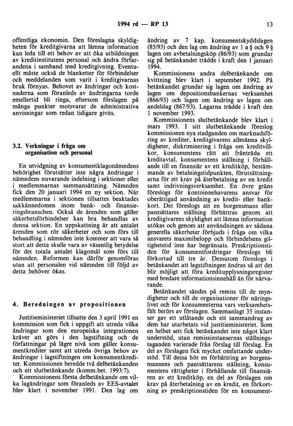 1994 rd - RP 13 13 offentliga ekonomin.