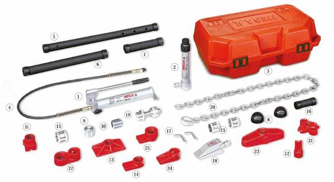 Hydraulsatser Kompletta och allsidiga hydrauliksatser i 2 olika tonnage. Samtliga enheter skruvas ihop för ett stabilt förband som fungerar lika bra för tryckande som dragande arbeten.