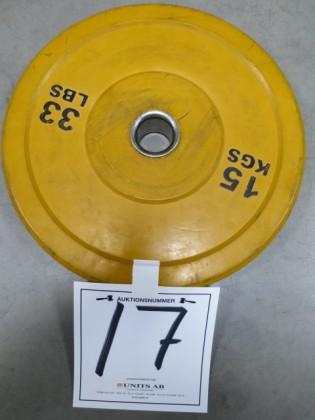1 x 15kg gummibeklädda