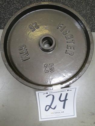2 x 25kg stålvikter