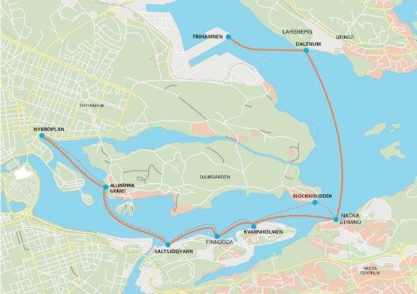 åtminstone i ett tidigare skede inte varit lika intresserade av kollektivtrafik på vattnet vilket enligt vissa bedömare har fördröjt utvecklingen av ett pendelbåtsnät.