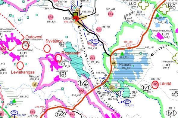 60 Länttä brytningsområde har beaktats som brytningsområde i landskapsplanen med beteckningen EK 885_432.