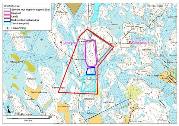 68 Figur 7-22. Närmaste kända fornlämningar i närheten av Leviäkangas brytningsområde (tjänsten OIVA). 7.11 Näringsliv och service Mellersta Österbottens näringsstruktur präglas av att kemisk industri representerad av metall-, trä- och processindustri har en stark ställning.