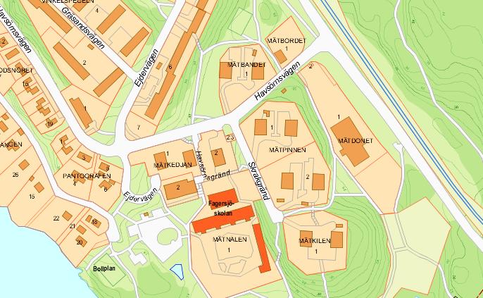 Sida 3 (6) Magelungsvägen Fagersjöskolan Bild 1. Föreslaget område för markanvisning markerat med svart oval Bild 2.