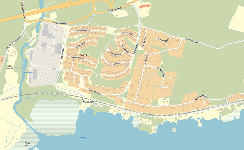 DETALJPLAN FÖR DEL AV BUSTERUD inom Alster, Karlstads kommun, Värmlands län Alster/Busterud med ungefärligt planområde Fastighetsredovisningen saknar rättsverkan Höjder anges i RH2000 Utritad