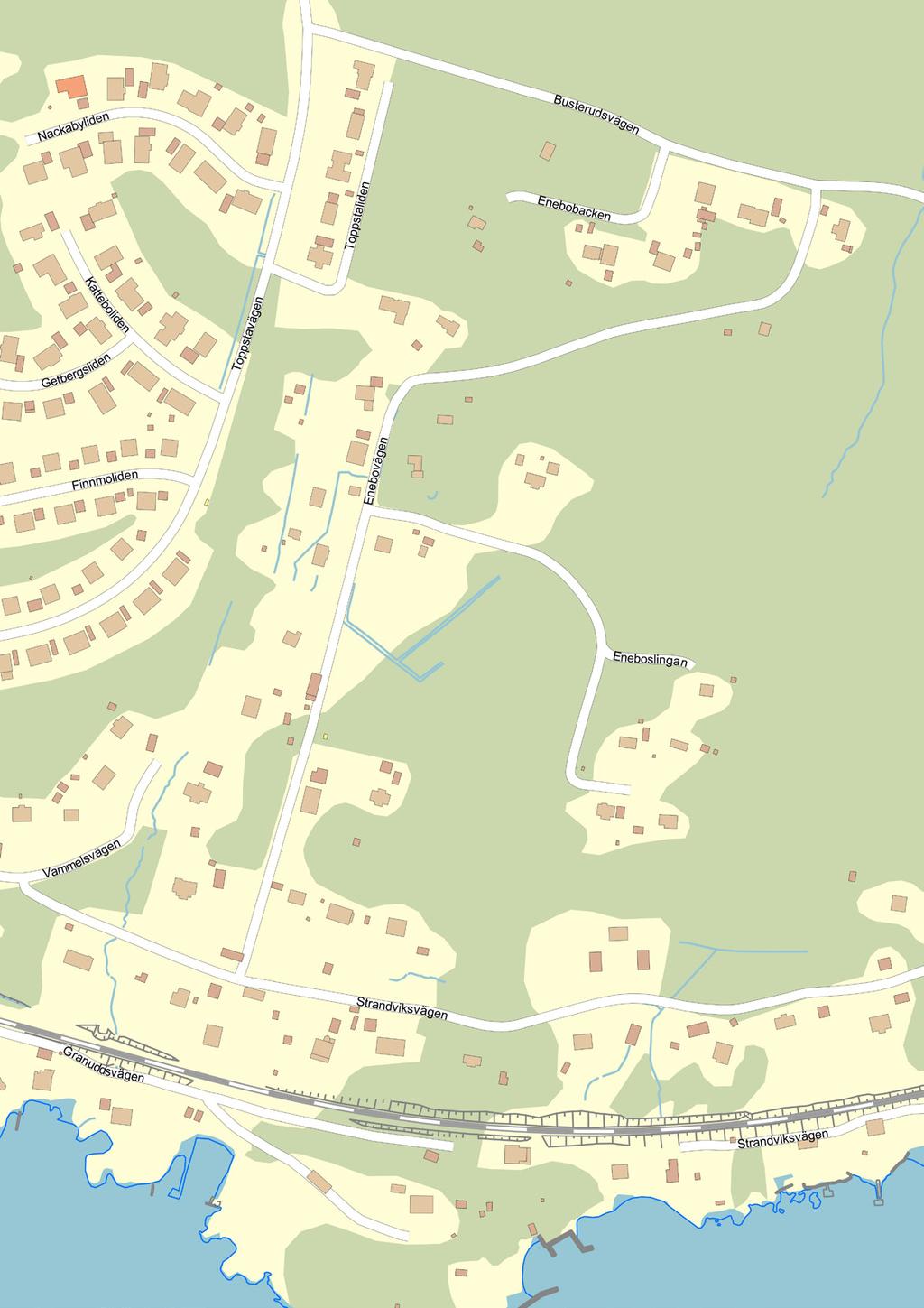 Planförslag Den del av Busterudsvägen som omfattas av planen föreslås breddas till 6,5 meter körbana samt förses med 2,5 meter bred cykelväg.