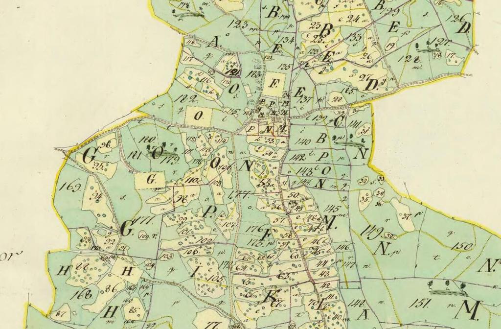 Kärnområde Nedre Tomeshult Byvägarna söder om landsvägen har anor sedan 1700-talet.
