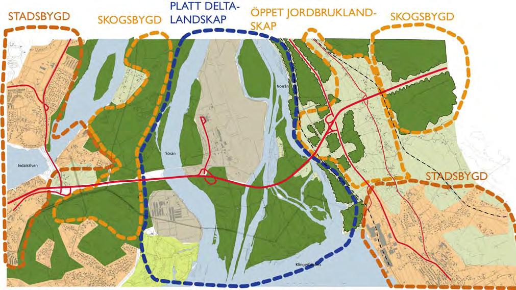 Lokala omgivningsförutsättningar Midlanda Midlandaområdet ligger i det platta deltalandskap som bildats vid Indalsälvens utlopp i havet.