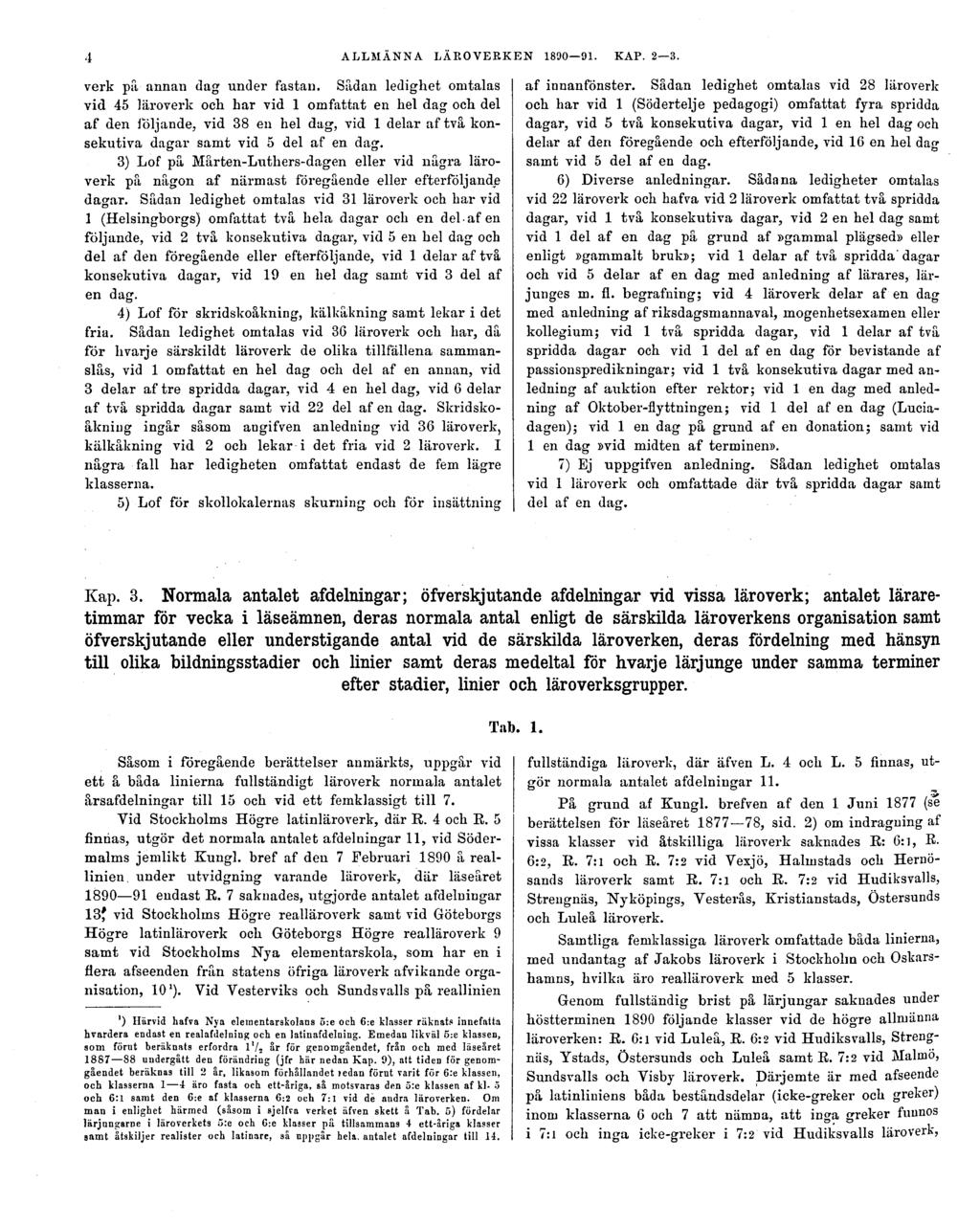 4 ALLMÄNNA LÄROVERKEN 1890 91. KAP. 2 3. verk på annan dag under fastan.