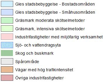 Figur 3 - Judarns avrinningsområde med markerade markanvändningstyper. För större upplösning se Bilaga 1b. 5.