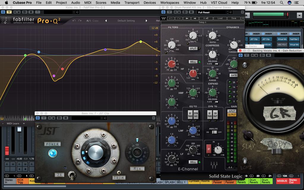 6 Distortion/Exciter Det finns många olika distorsion plugins. Vissa är mer subtila medan andra är väldigt överdrivna. Clipper/Limiter Jag använder på vissa spår en limiter för att jämna ut dynamiken.