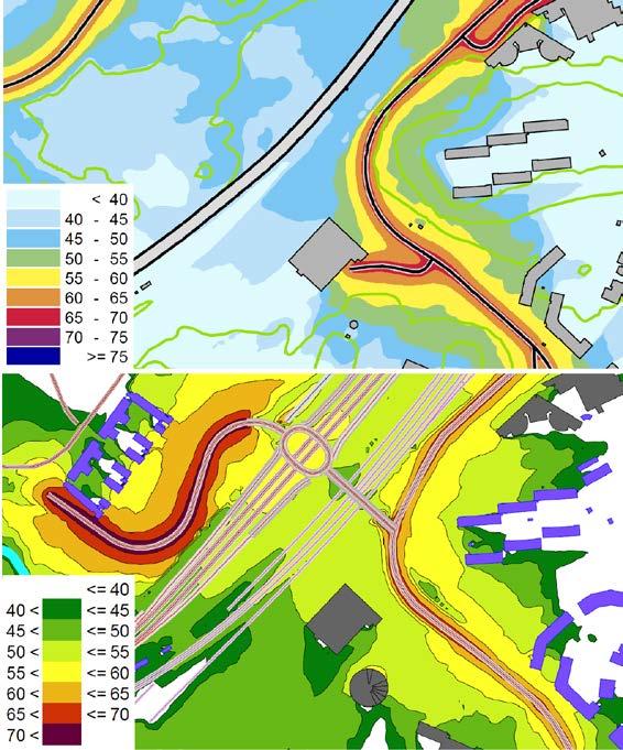 KS 2015-1707 27 (34) rett bullret från den statliga infrastrukturen och erbjuder bullerskyddsåtgärder för vissa fastigheter där överskridanden sker. Trafikbuller från kommunala vägar.