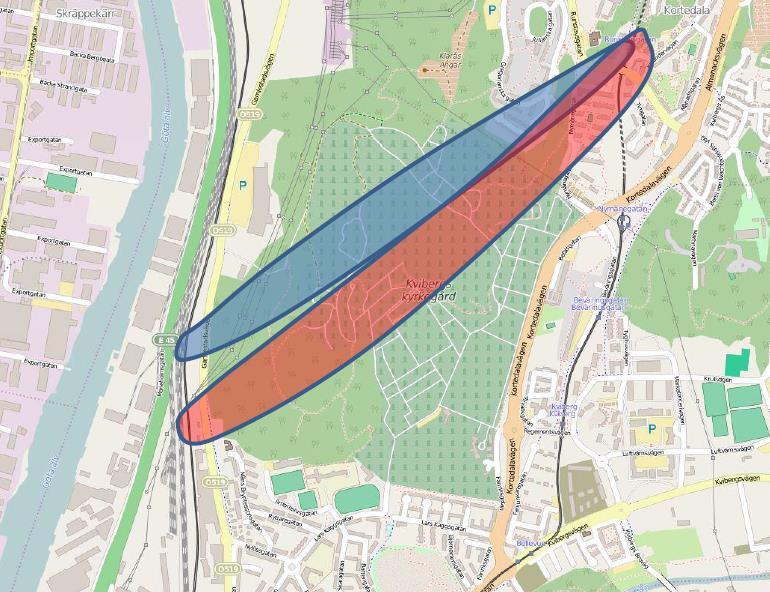 13 Ny spårväg Kortedalatunneln, Runstavsgatan Alelyckan Uppgifterna är hämtade från Snabbspårvägslänkar, 2015-11-09, Sweco.