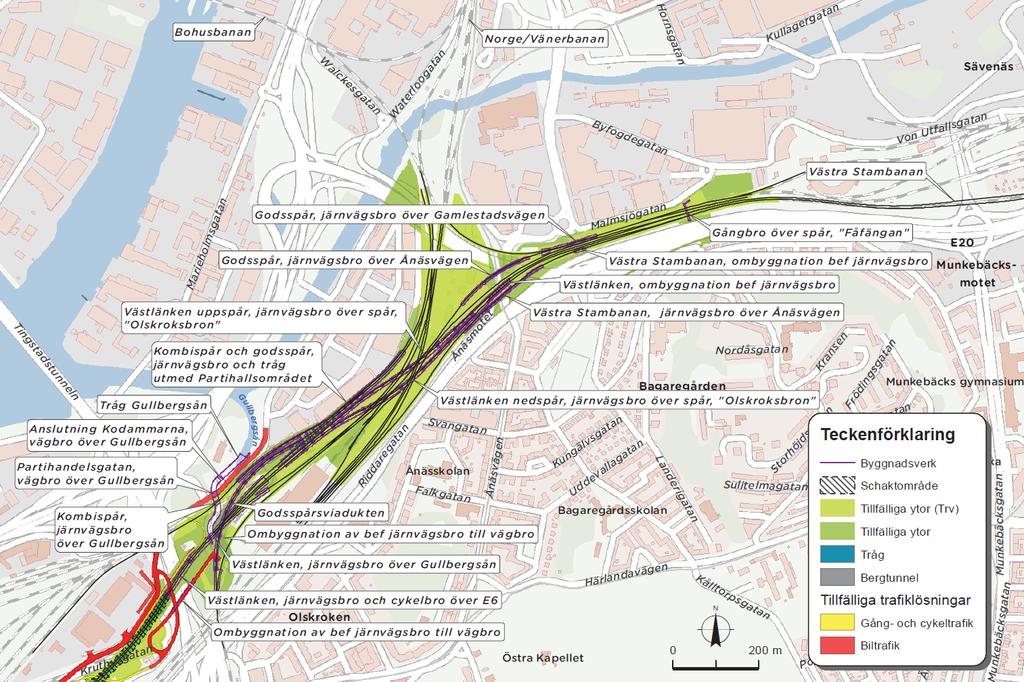 Inledning Om utvidgning av Olskrokens bangård Det pågår ett arbete för att förbättra tågtrafiken i Göteborg. Man planerar för att bygga en järnvägstunnel under Göteborg; Västlänken.