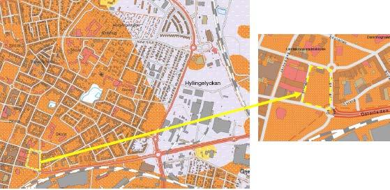 Den naturliga jorden i området utgörs av sand, alternativt moränlera, som förekommer i stor utsträckning i Landskronaområdet, se Figur 3, med mäktiga jorddjup (>10 m). Figur 3. Jordartskarta från SGU.