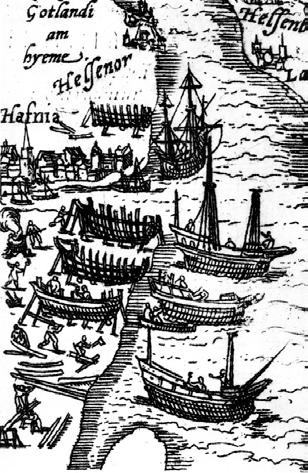 de olika skeppsbyggnadsplatserna bör gås igenom och kombineras med marinarkeologiska undersökningar. Figur 15.