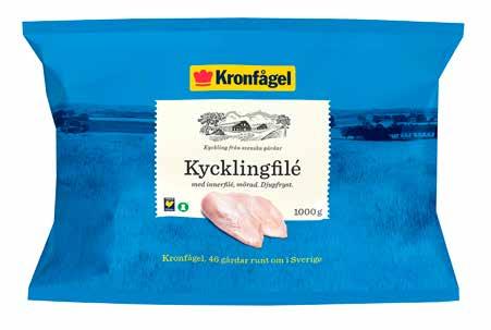 Kycklingfilé Kronfågel, 1 kg, Fryst, Sverige.