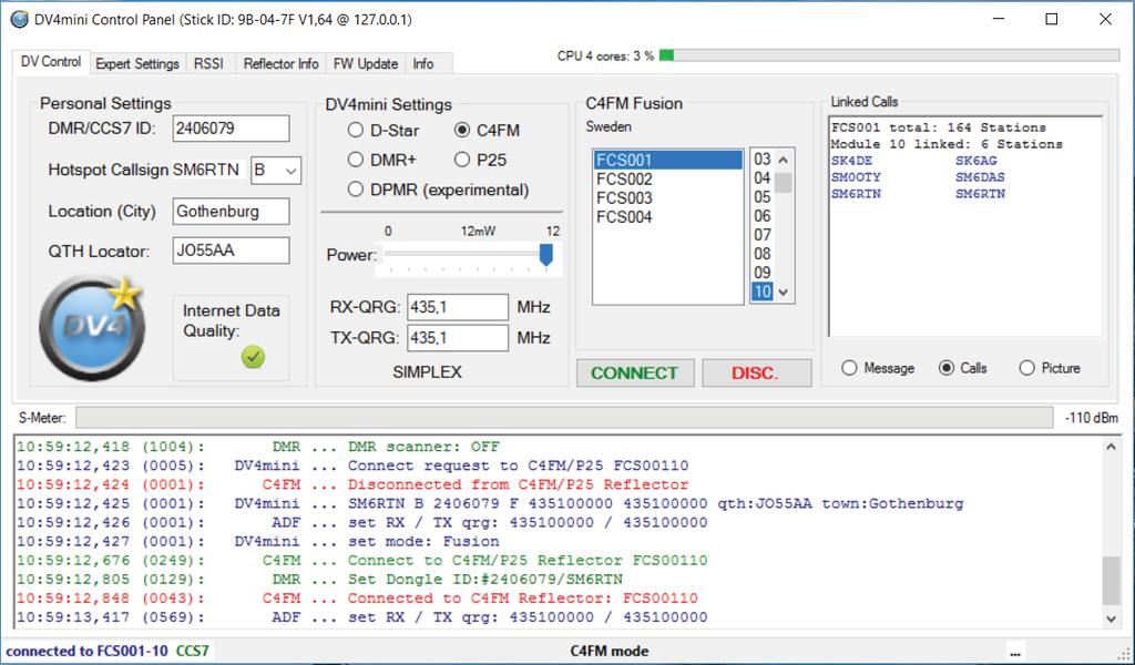 forts. Dv4mini och OpenSpot Info om DV4-produkter och programvaror hittar du här http://wirelesshold.com/ Control Center för DV4mini enl.