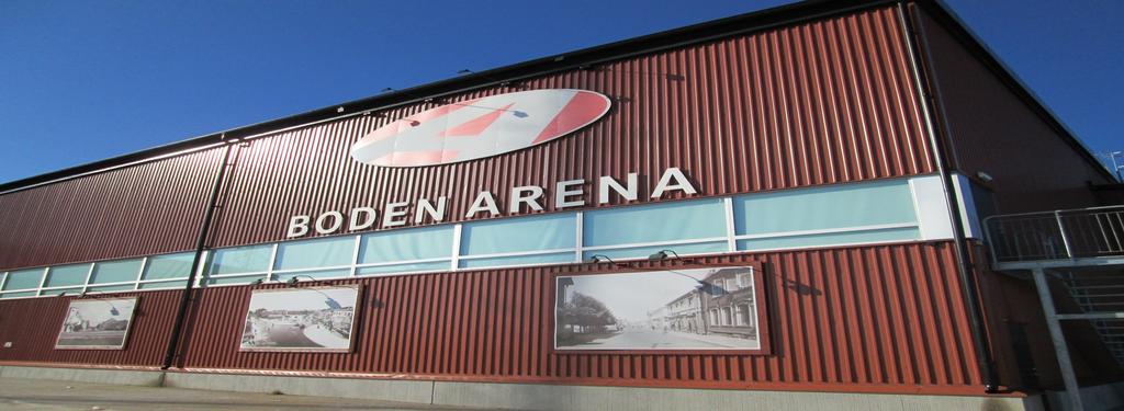 Boden Arena SM får Boden Arena 20-21 sept 2014 Boden Arena är Sveriges nordligaste multiarena. Med tillgångar som midnattsljus och norrsken är Boden Arena både unik och exotisk.