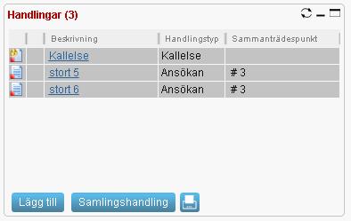 4.9 Lathund Registrera handlingar i utskicket I samband med utskick av handlingar och för att kunna publicera sammanträdet med handlingarna måste