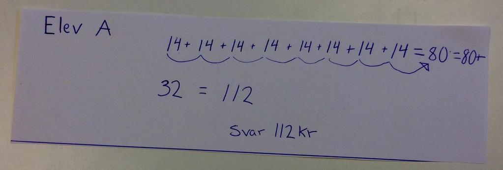 Steg 3 Elevexempel Lisa köper 8 rosor.