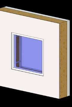 Placera fönstret på konsolbeslagen och fäst tryck- och dragbeslagen i väggen.