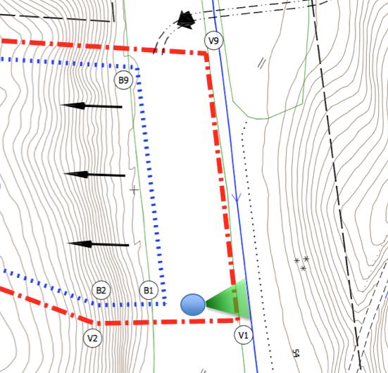 ALSTRUM Komplettering 11 (12) Figur 8: Figuren visar principskisser över den sedimentationsdamm som Sökanden planerar att anlägga innan avrinning till recipienten.
