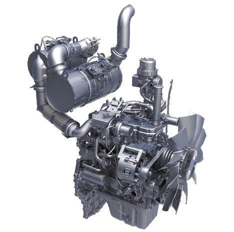 Komatsu sluten vevhusventilation (KCCV) Vevhusavgaserna (övertrycksgaser) passerar igenom ett CCV-filter.