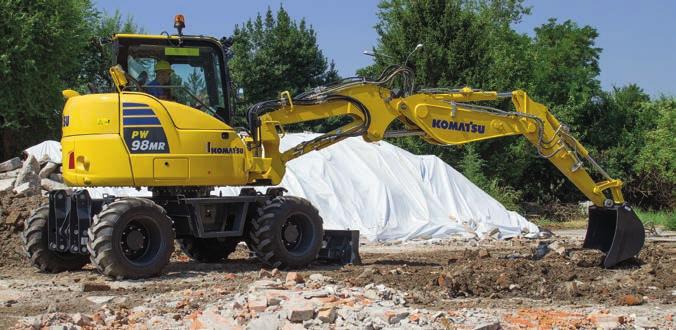 Överlägsen flexibilitet Enkel drift PW98MR-10 har ett nytt användarkoncept som ger operatören full kontroll över maskinen med enkla handgrepp.