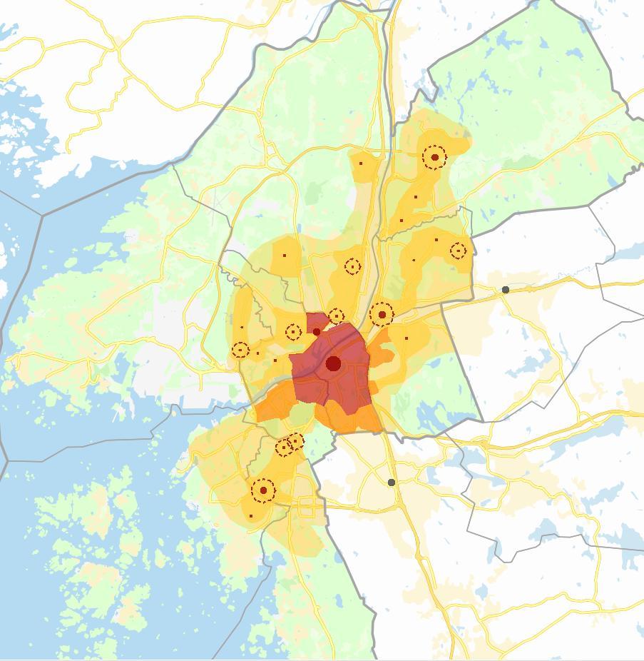 C. Övriga delar av Göteborgs stad Inom övriga delar av Göteborgs stad (som inte ryms inom områdena A eller B) tillämpas ett normalspann på 0,4 1,0 parkeringsplatser per lägenhet i projekt med ett