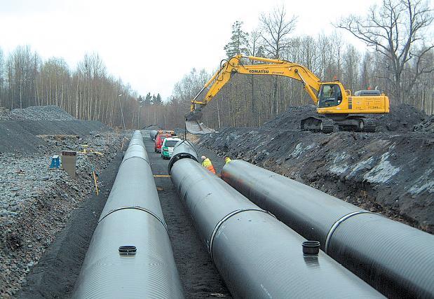 Bild 8. Dagvattenmagasin av Weholite dubbelväggiga lättviktsrör, polyeten. Källa: www.kwhpipe.