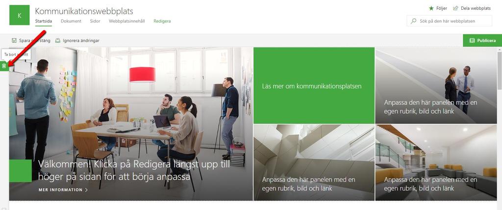 5. Marknadsmaterial har nu blivit ett menyval i toppmenyn Redigera gränssnittet 6.