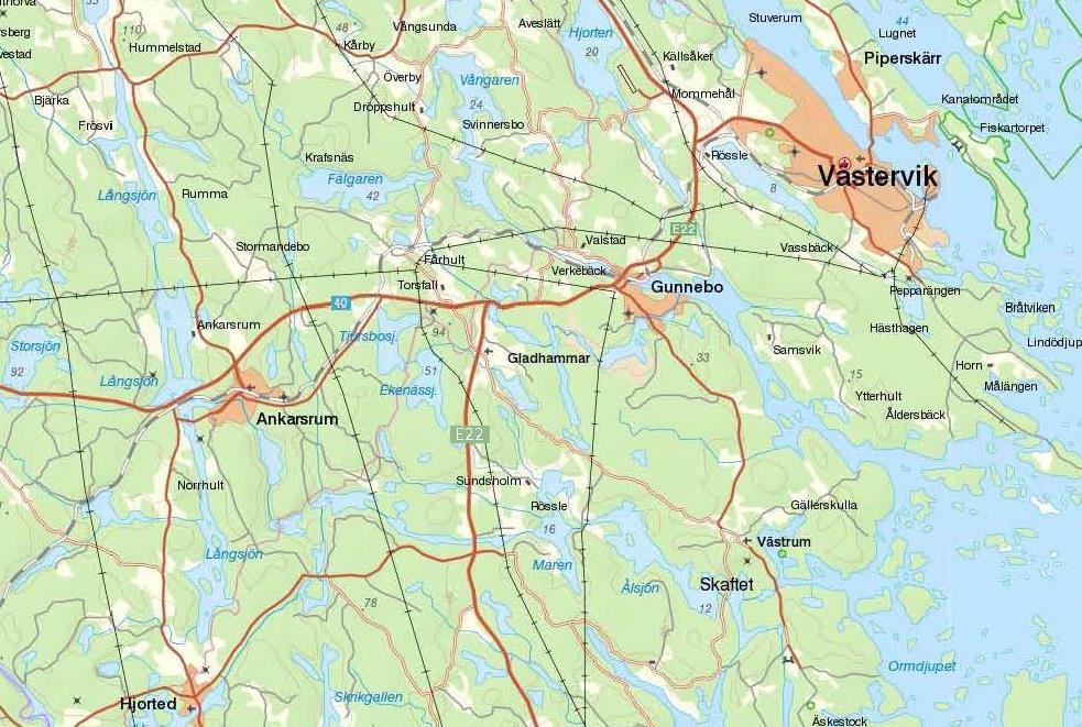 1 Inledning Bakgrund Trafikverket håller på att ta fram en lokaliseringsstudie för en ny sträckning av väg E22 mellan Gladhammar och Verkebäck i Västerviks kommun. Figur 2.
